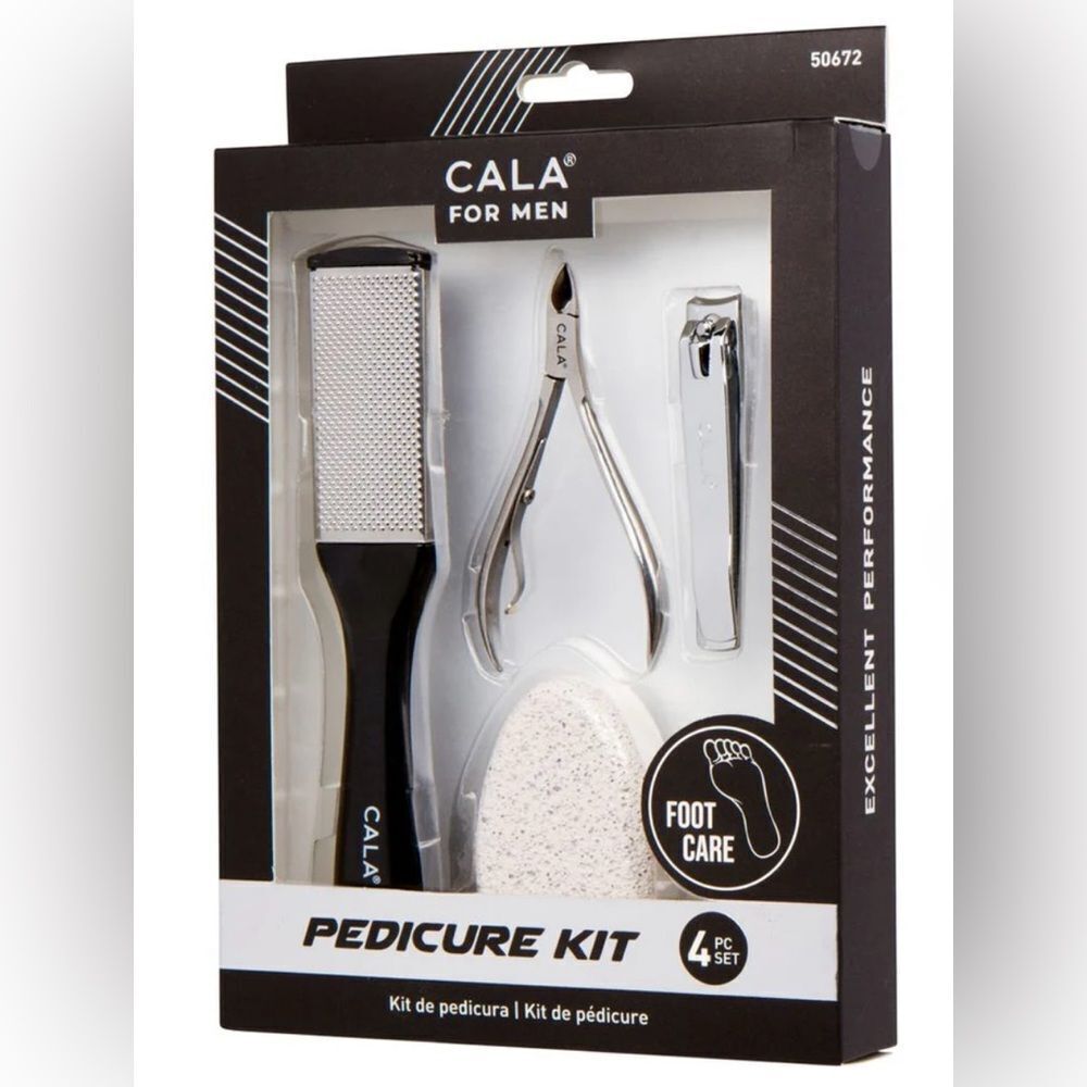 CALA Men’s Proffesional Grade Pedicure Care Kit Travel Set of 4
